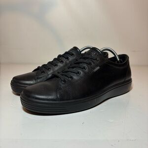 Ecco Mens Black Soft 7 Tred Low Gore-Tex Leather Sneaker Size US 11 And EU 45